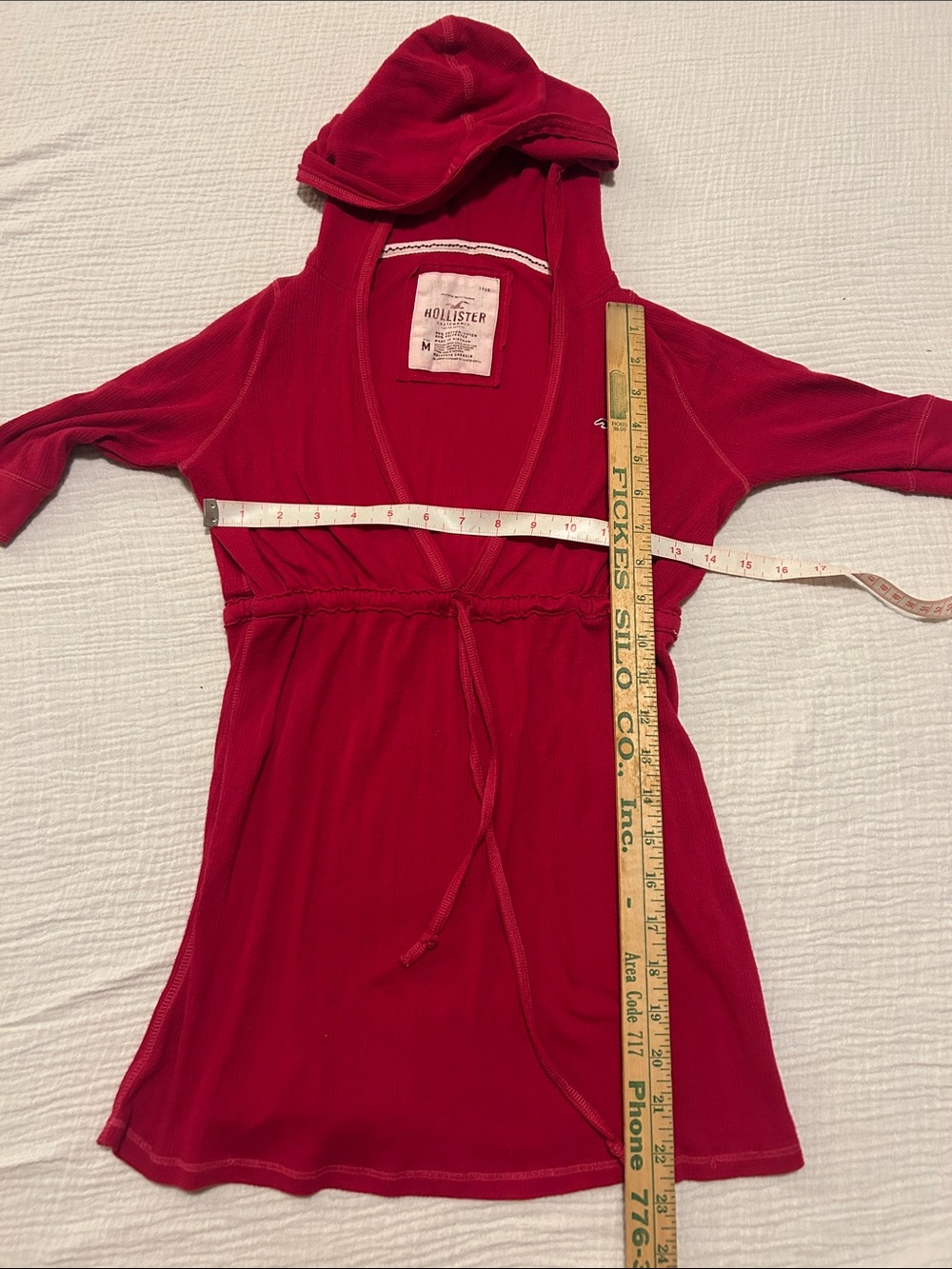 HOLLISTER Y2K Hooded Babydoll Cinch Top Pink Medium Mall Girl - Picture 4 of 5